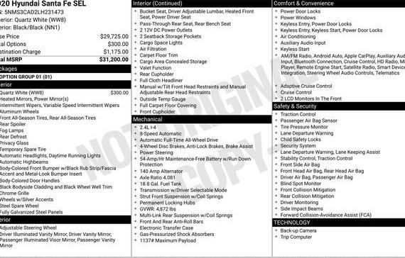 HYUNDAI SANTA FE 2020 5NMS3CAD2LH231473 image HYUNDAI SANTA FE 2020 5NMS3CAD2LH231473 image